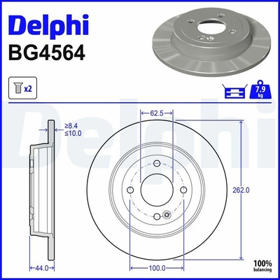Brzdový kotúč DELPHI BG4564
