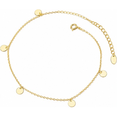 ORNAMENTI Pozlacený náramek na kotník Coloured beads gold AL300025