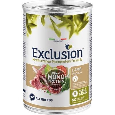 Exclusion Mediterraneo Monoprotein Formula All Breeds jehněčí 400 g