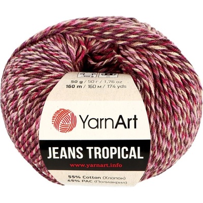YarnArt Jeans Tropical 619 bordová