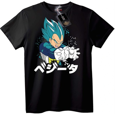 NOONEBRAND Тениска Vegeta Супер Сайян Синьо - XL, White