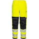 Portwest modaflame fr409 / Дамски светлоотразителни огнеупорни панталони - hv Жълто/Черно uk 36/eu 52 (fr409ybr36)