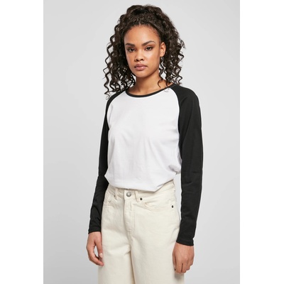Urban Classics Дамска блуза с реглан ръкави в бяло и черно Urban ClassicsUB-TB4539-01248 - Бял, размер XL