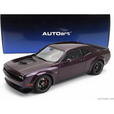 Autoart Dodge Challenger R/t Scat Pack Widebody 2022 Hellraisin Purple 1:18