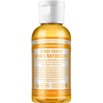 Dr. Bronner's 18in1 Натурален сапун с цитрус и портокал - 60 мл