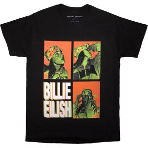 Billie Eilish 3 Photo Logo Тениска с къс ръкав Black L (BILLIETS65MB03)
