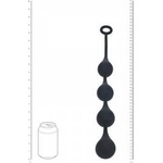  Waterdrop Silicone Anal Balls - L - 40mm - Black