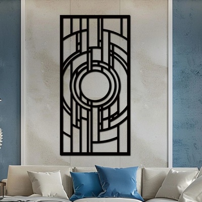 dřevo života Dřevěný panel GATSBY V Rozměry (cm): 40x80, Zvolte barvu dekoru: Černá