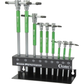 Condor klíče zástrčné Torx T10 - T50 mm přestavitelná T-rukojeť sada 9 dílů 100-07856