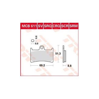 TRW ZF brzdové destičky KH252 KH380 karbonové závodní YAMAHA FZ6 07-10, FZS 600 98-01, MT-07 14-17, TRACER 700 16-, FZ8 10-16, MT-09 16-, TDM 900 02-14, XT 1200Z SUPER TENERE 10-, FJR 1300 01-16, XJR – Hledejceny.cz