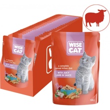 Wise Cat šťavnaté jahňacie mäso v omáčke pre mačiatka 24 x 100 g