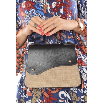 Erbil Shoes Дамска ежедневна чанта с къса дръжка - Черна #367065 (367065_Черно)