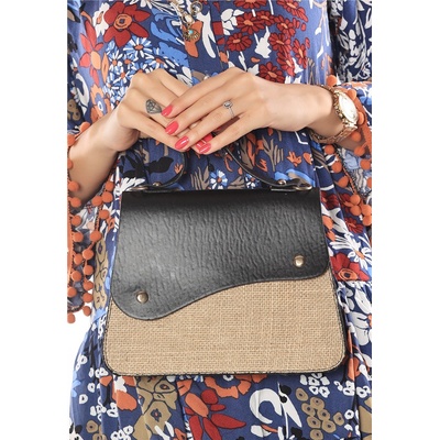 Erbil Shoes Дамска ежедневна чанта с къса дръжка - Черна #367065 (367065_Черно)