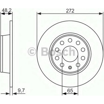Brzdový kotouč Bosch 0 986 479 677 zadní levý nebo pravý