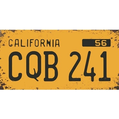 Ceduľa značka USA California CQB 241