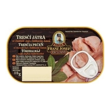 Kaiser Franz Josef Exclusive Tresčia pečeň vo vlastnom oleji s bobkovým listom 115 g