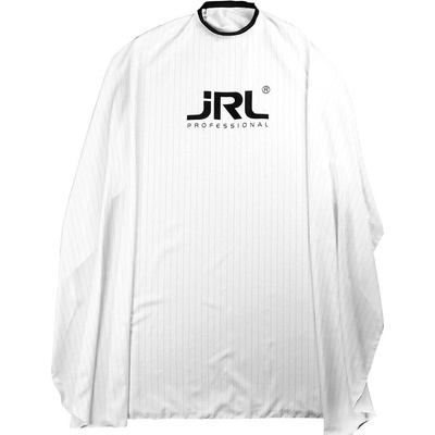 JRL Professional Premium Styling Cape White profesionální barber pláštěnka bílá s logem
