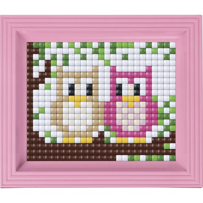Pixelhobby Мозайка с рамка и пиксели XL, Pixelhobby - Двойка бухалчета (12004)