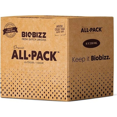 Biobizz All Pack Outdoor 6x250 ml, sada hnojiv