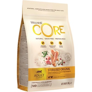 Wellness core Котка Стерилизирана Пиле и Индийка 300 г