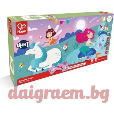 Hape Пъзел hape e1640 - 57 части - Приказна страна 4 в 1 (h1640)