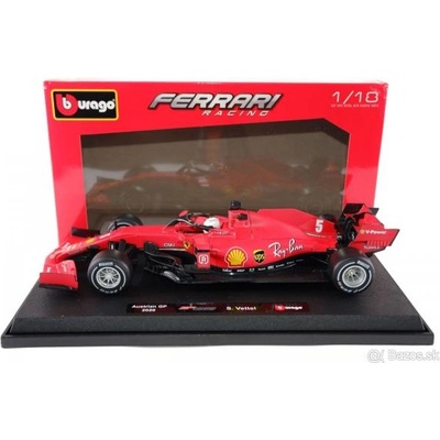 Bburago 1: 18 Ferrari Racing F1 2020 - Австрийско Гран При - SF1000 №5 Себастиан Фетел