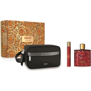 Versace Eros Flame Подаръчен комплект, Парфюмна вода 100ml + Парфюмна вода 10ml + taška, мъже
