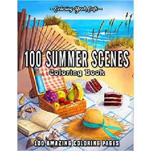 100 Summer Scenes | Cafe Coloring Book Cafe (ISBN: 9798651771592)