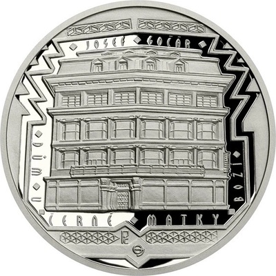 Česká mincovna platinová mince Kubismus v české architektuře Dům U Černé Matky Boží proof 1 oz