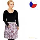 Bellatex zástěra Dita do pasu krajkové srdce