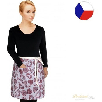 Bellatex zástěra Dita do pasu krajkové srdce