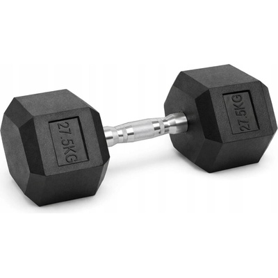 Kubisport Pevné jednoručky potažené pogumované 1 x 27,5 kg