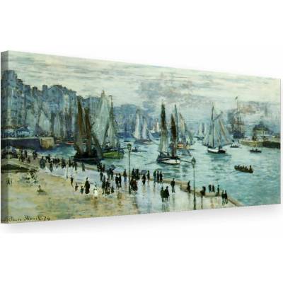 Obraz na plátne RYBÁRSKE LODE OPUSTILI PRÍSTAV LE HAVRE – Claude Monet - 100x60 cm