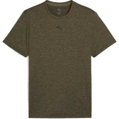 Puma M Tad Essentials Heather Cat Tee khaki čierne
