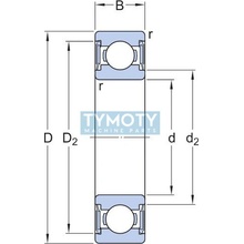 SKF W 628/8-2RS1 (S 688-2RS) nerezové guľkové ložisko