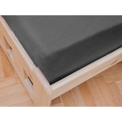 Textilomanie Jersey prostěradlo tmavě šedé 140x200