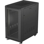 Lanberg Комуникационен шкаф Lanberg FF01-6022-23B, 19", 22U, 120 x 60 x 100 cm, товароносимост до 800кг, черен (FF01-6022-23B)
