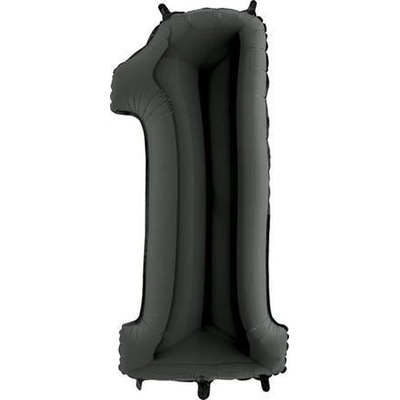 Grabo Nafukovací balónik číslo 1 čierny 102cm extra veľký