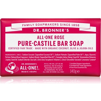 Dr. Bronner's Rose твърд сапун 140 гр