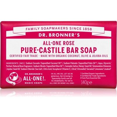 Dr. Bronner's Rose твърд сапун 140 гр