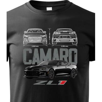 Dětské tričko Chevrolet Camaro Zl1 Černá Canvas tričko Bezvatriko.cz 2308