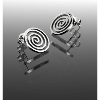 Prosperk náušnice ocelové kulaté spirály S0710