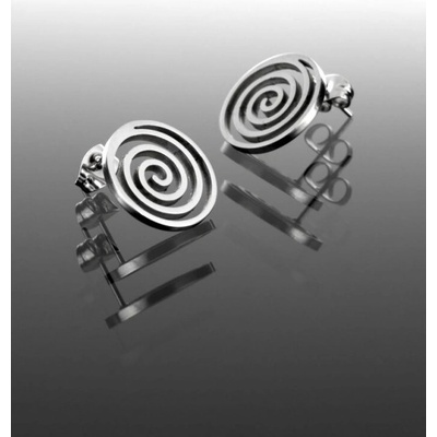 Prosperk náušnice ocelové kulaté spirály S0710