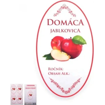 Samolepky Domáca 16ks/bal oval