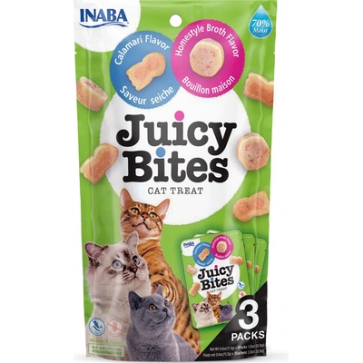 Inaba Juicy Bites Broth&Calamari 3 x 11,3 g