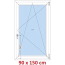 Soft Plastové okno 90x150 cm, otváravé a sklopné