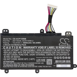 Cameron Sino Батерия за лаптоп CAMERON SINO AS15B3N, за Acer Predator 15 G9-591, G9-592, G9-593, 17, G9-791, G9-792, G9-793, 17X, GX-791, GX-792, 21X, 14.4V, 5800mAh
