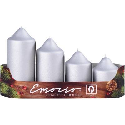 Emocio adventní stupně 4ks prům.50mm exclusive mat. stříbrné