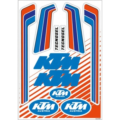 Tecnosel sada samolepiek KTM Retro oranž/modrá
