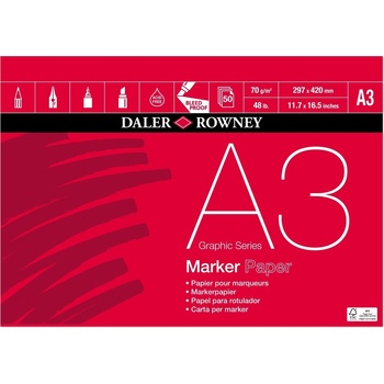 Daler-Rowney Graphic Series Marker Paper Скицник Графичен A3 70 g (403425300)